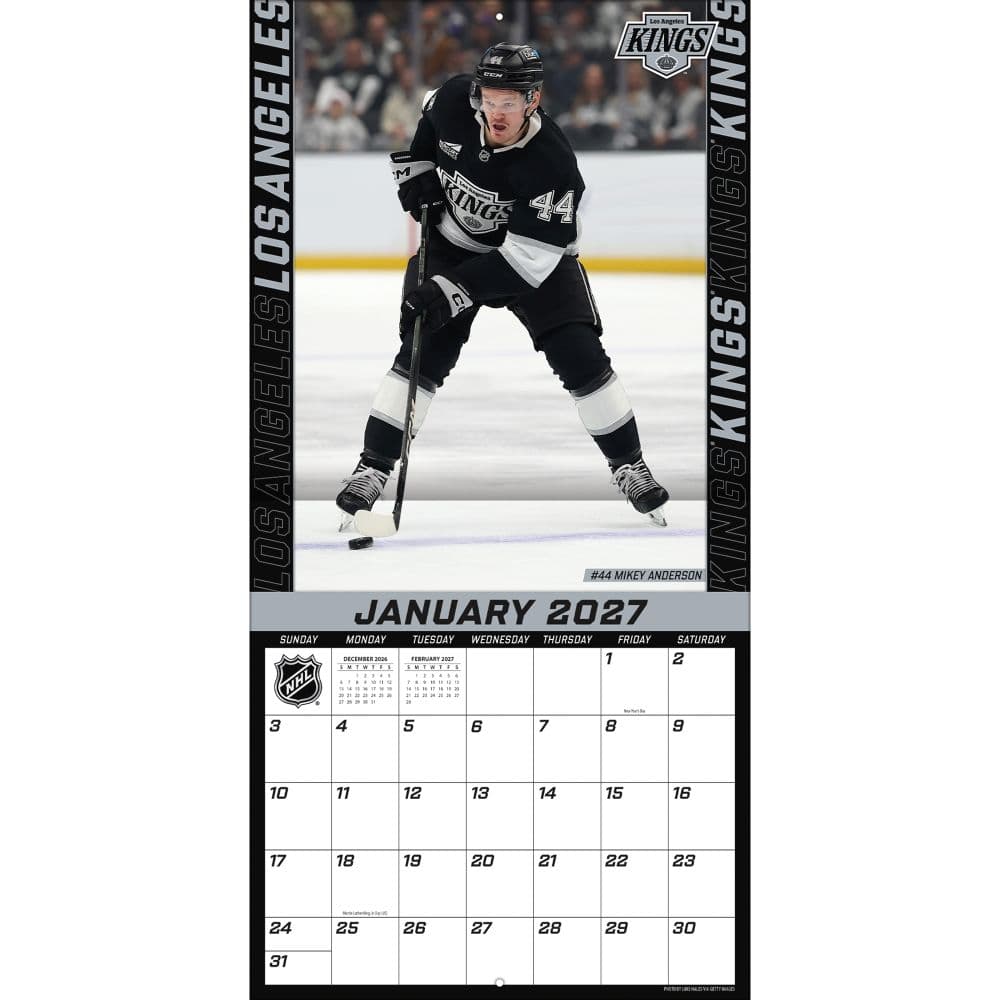 NHL Los Angeles Kings 2027 Wall Calendar Third Alternate Image