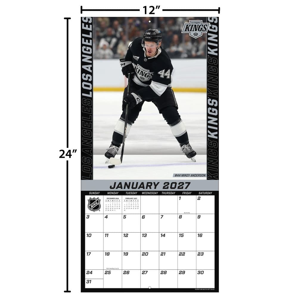 NHL Los Angeles Kings 2027 Wall Calendar Fourth Alternate Image