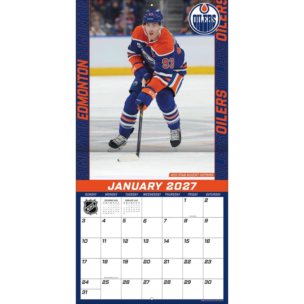 NHL Edmonton Oilers 2027 Wall Calendar Third Alternate Image