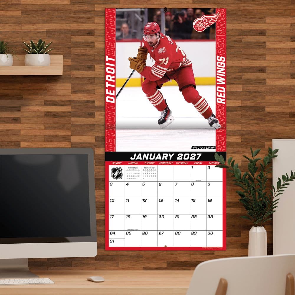 NHL Detroit Red Wings 2027 Wall Calendar Fifth Alternate Image