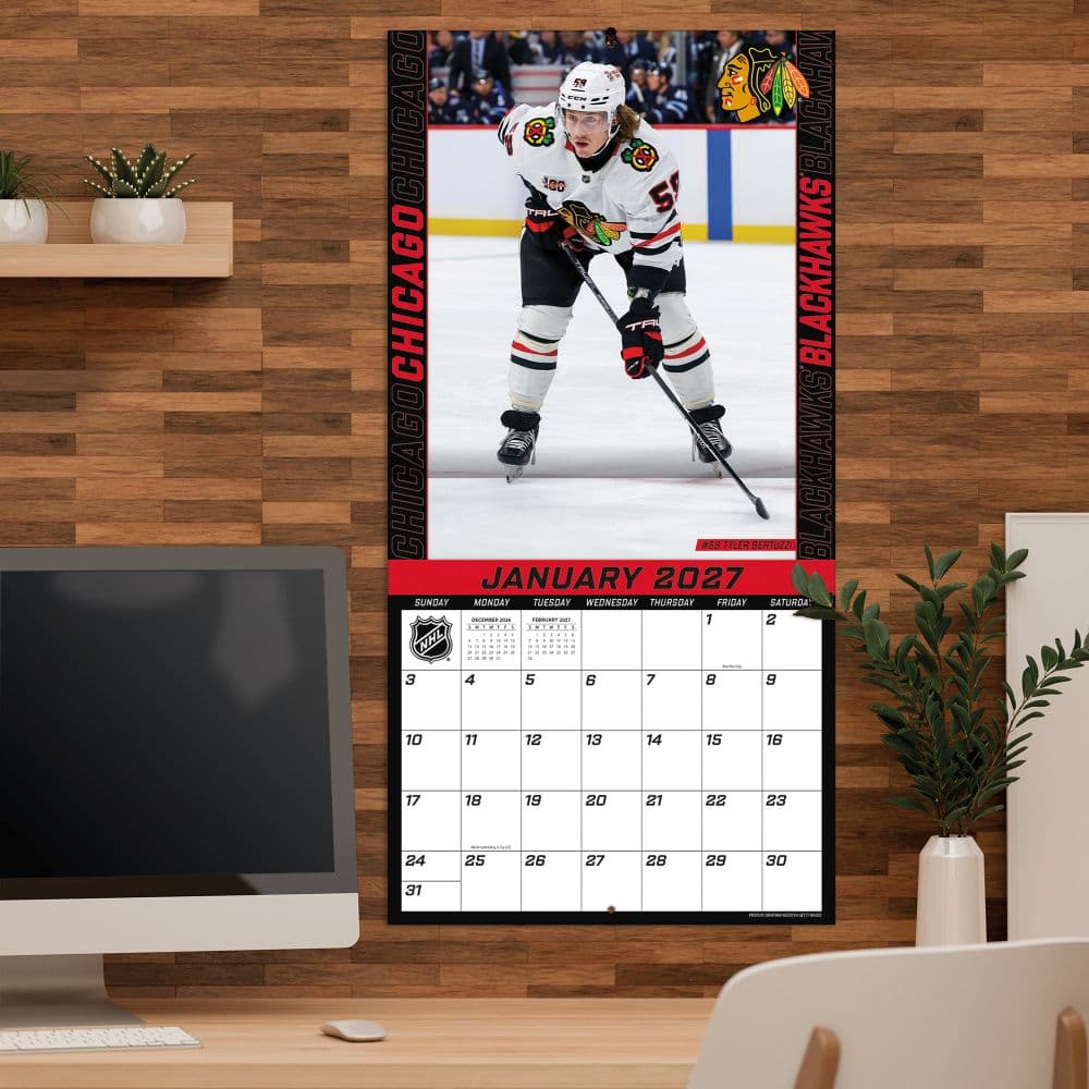 NHL Chicago Blackhawks 2027 Wall Calendar Fifth Alternate Image