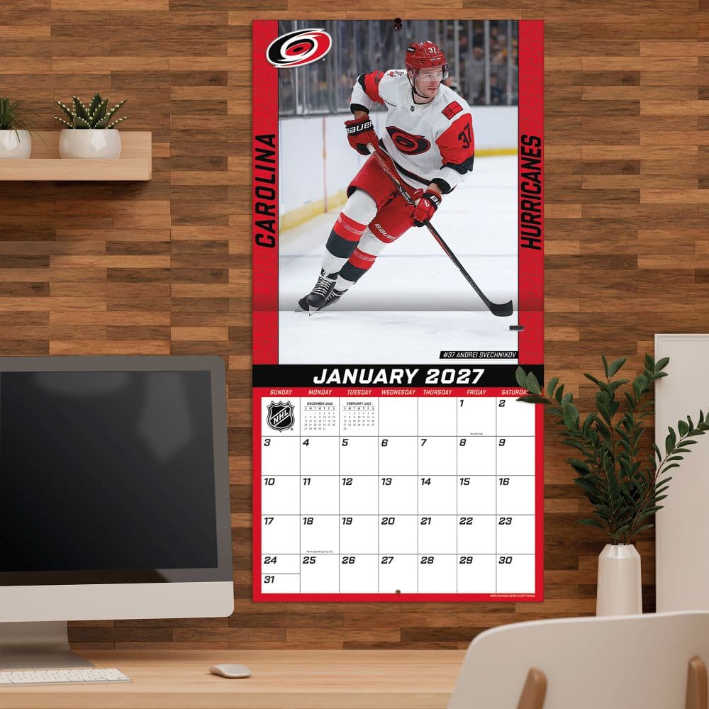 NHL Carolina Hurricanes 2027 Wall Calendar Fifth Alternate Image