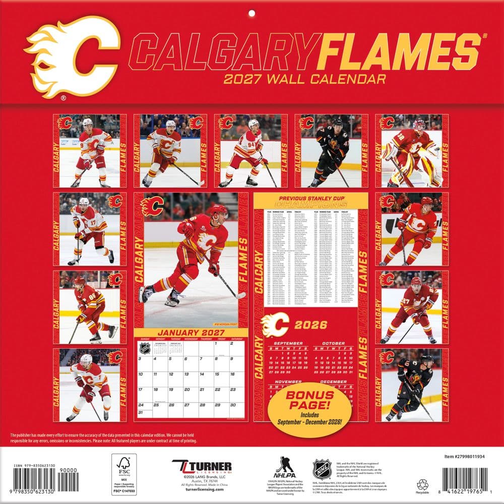 NHL Calgary Flames 2027 Wall Calendar First Alternate Image