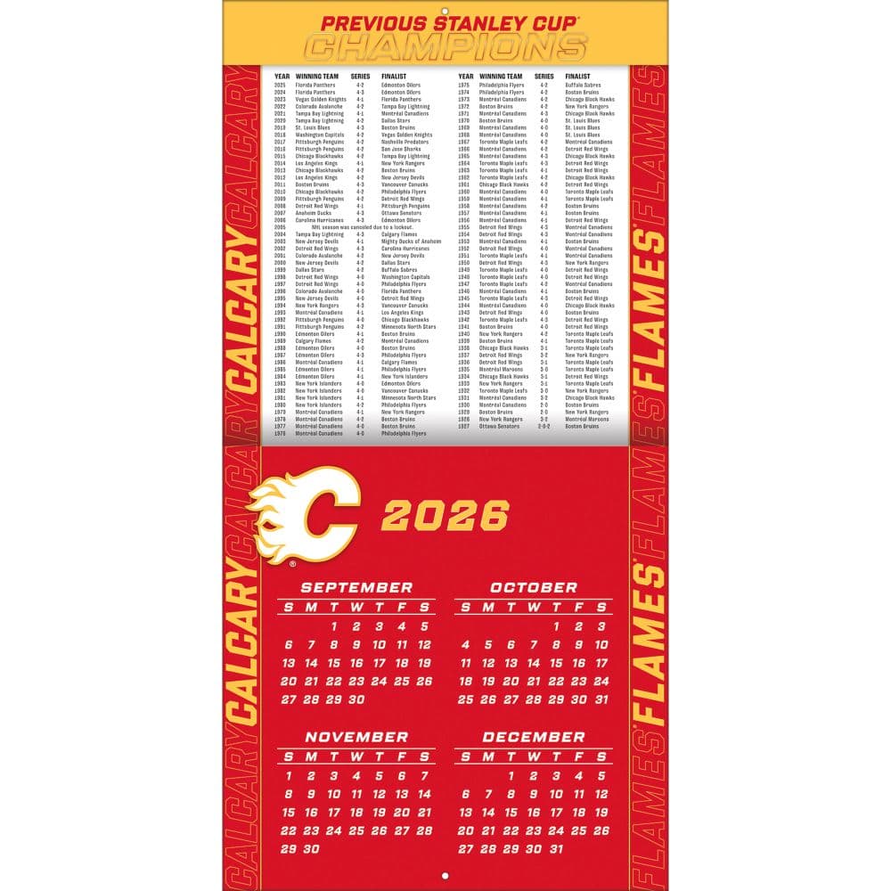 NHL Calgary Flames 2027 Wall Calendar Second Alternate Image