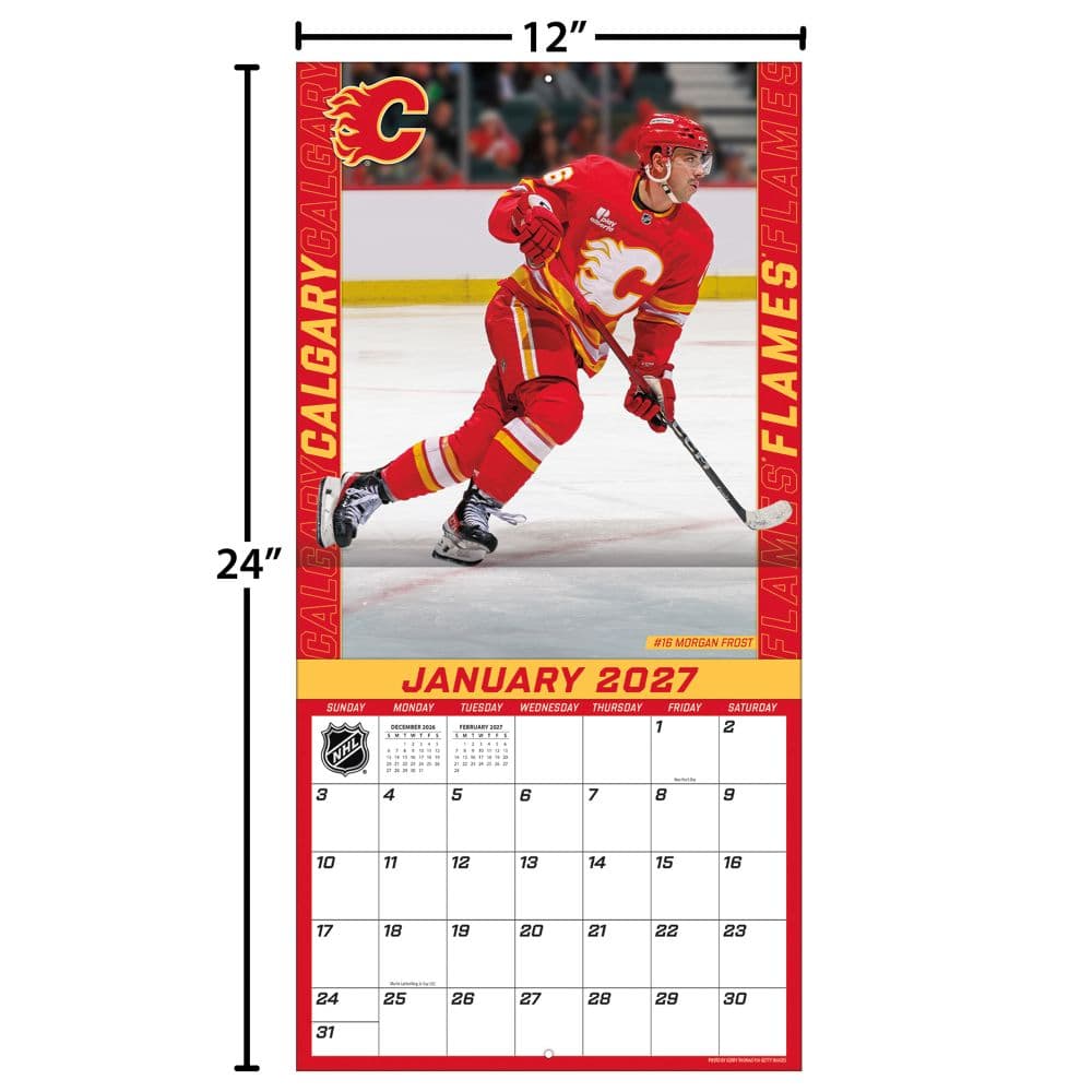 NHL Calgary Flames 2027 Wall Calendar Fourth Alternate Image