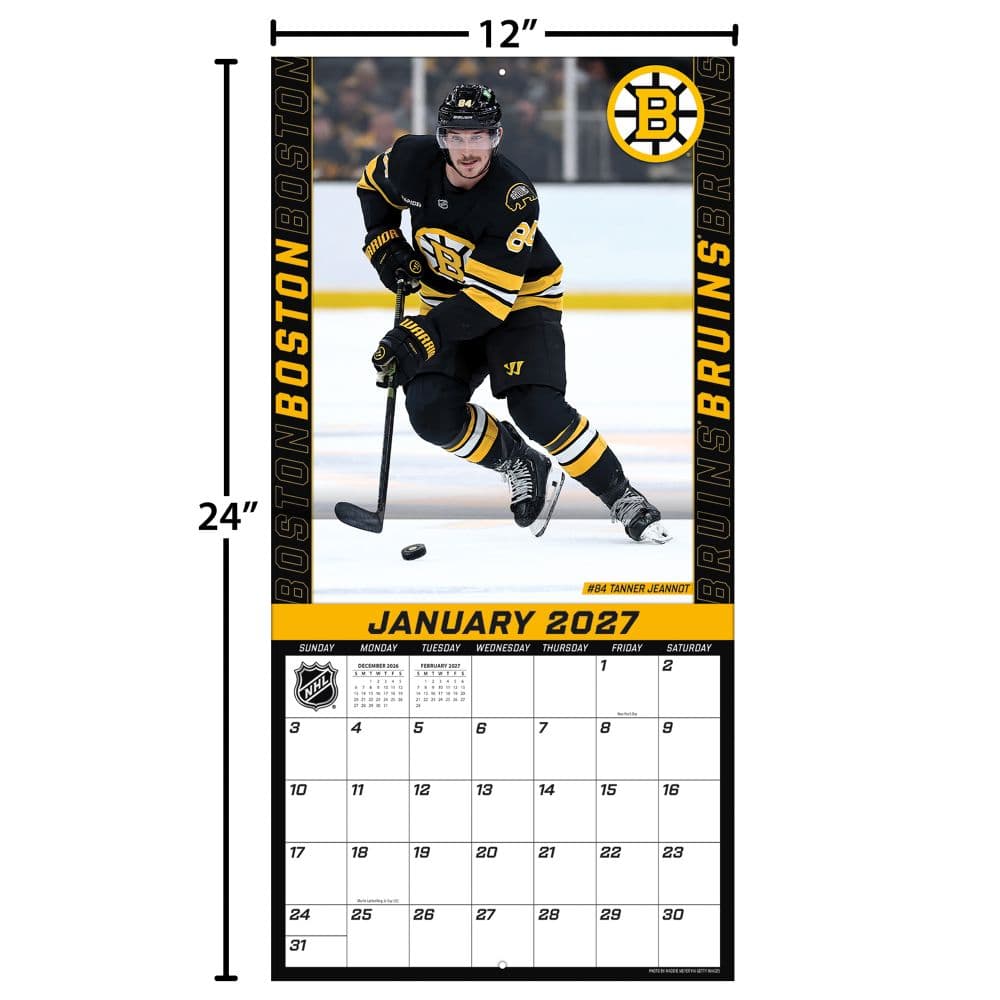 NHL Boston Bruins 2027 Wall Calendar Fourth Alternate Image