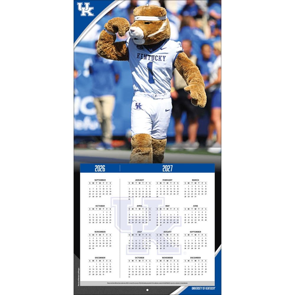 Kentucky Wildcats 2027 Wall Calendar Second Alternate Image