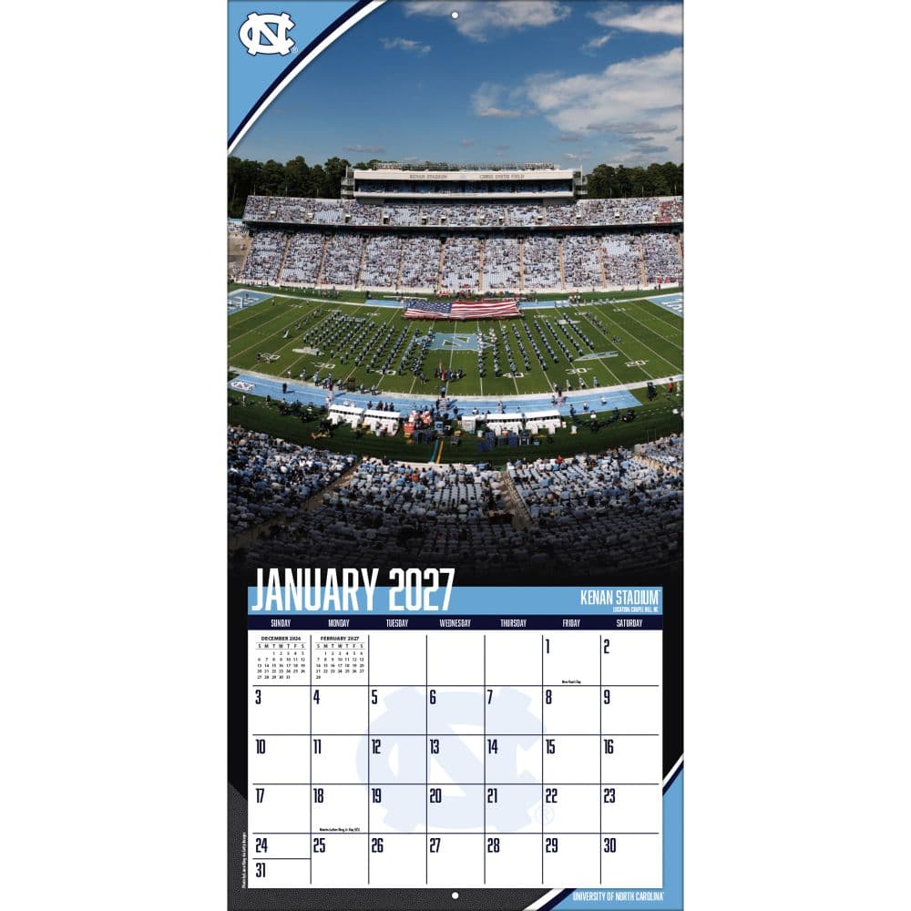 University of North Carolina Tar Heels 2027 Wall Calendar Third Alternate Image