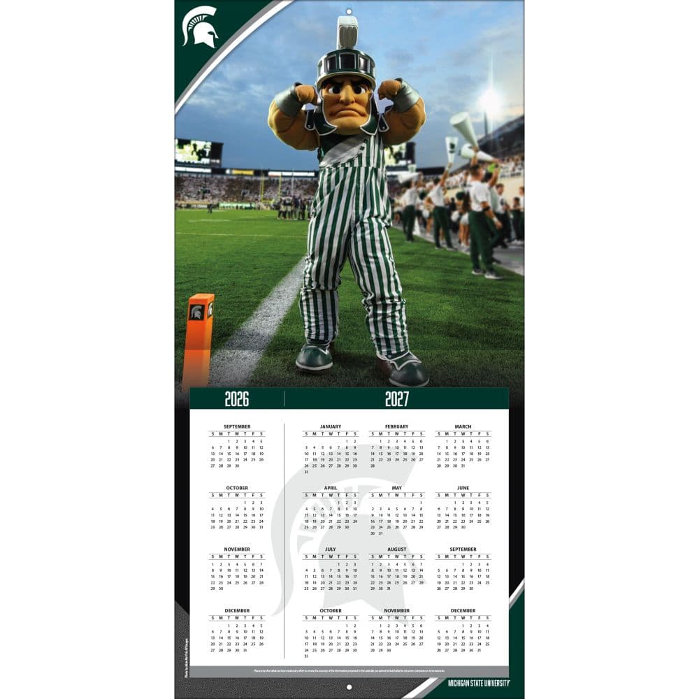 Michigan State Spartans 2027 Wall Calendar Second Alternate Image