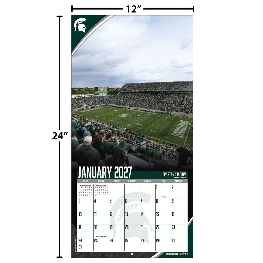 Michigan State Spartans 2027 Wall Calendar Fourth Alternate Image