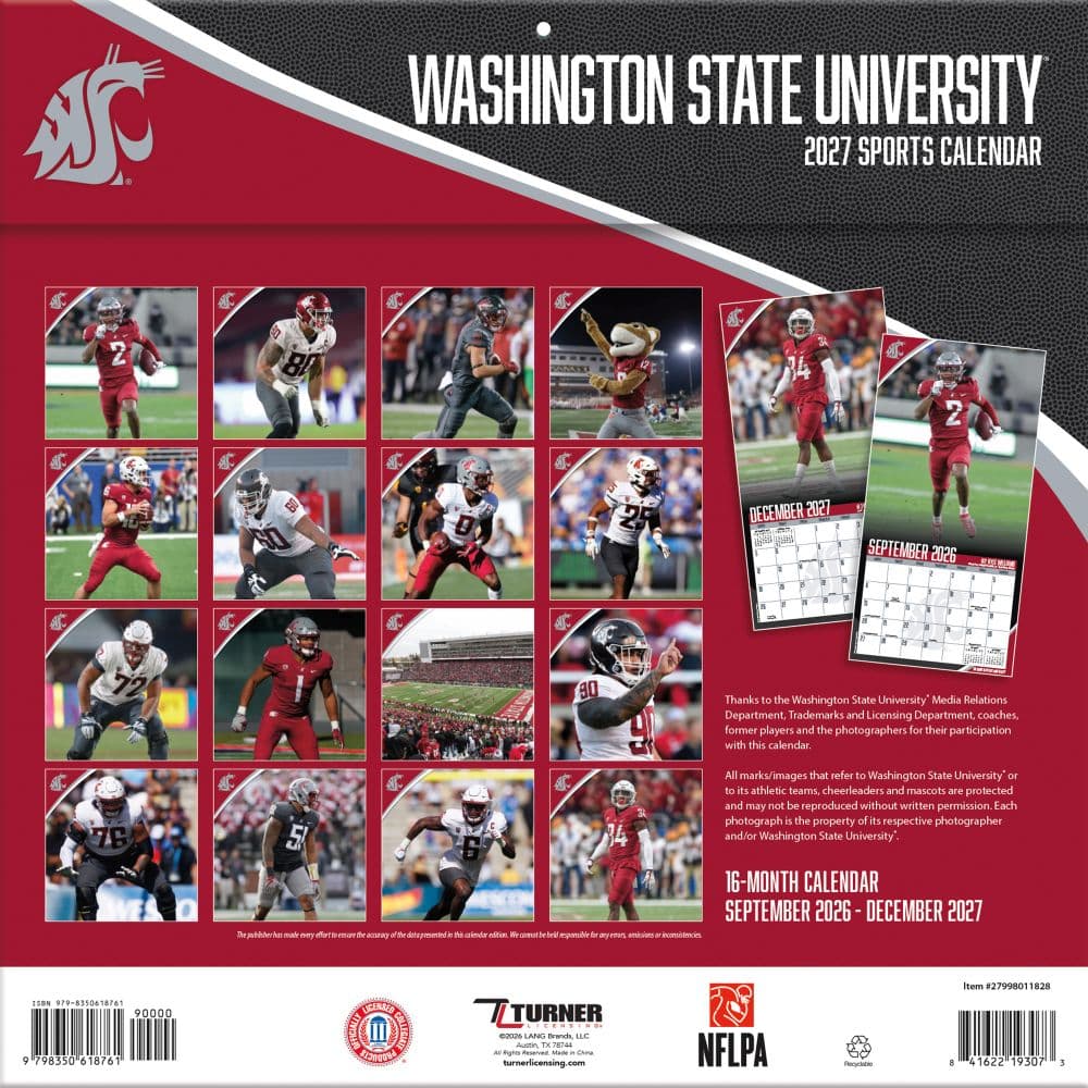 Washington State Cougars 2027 Wall Calendar First Alternate Image