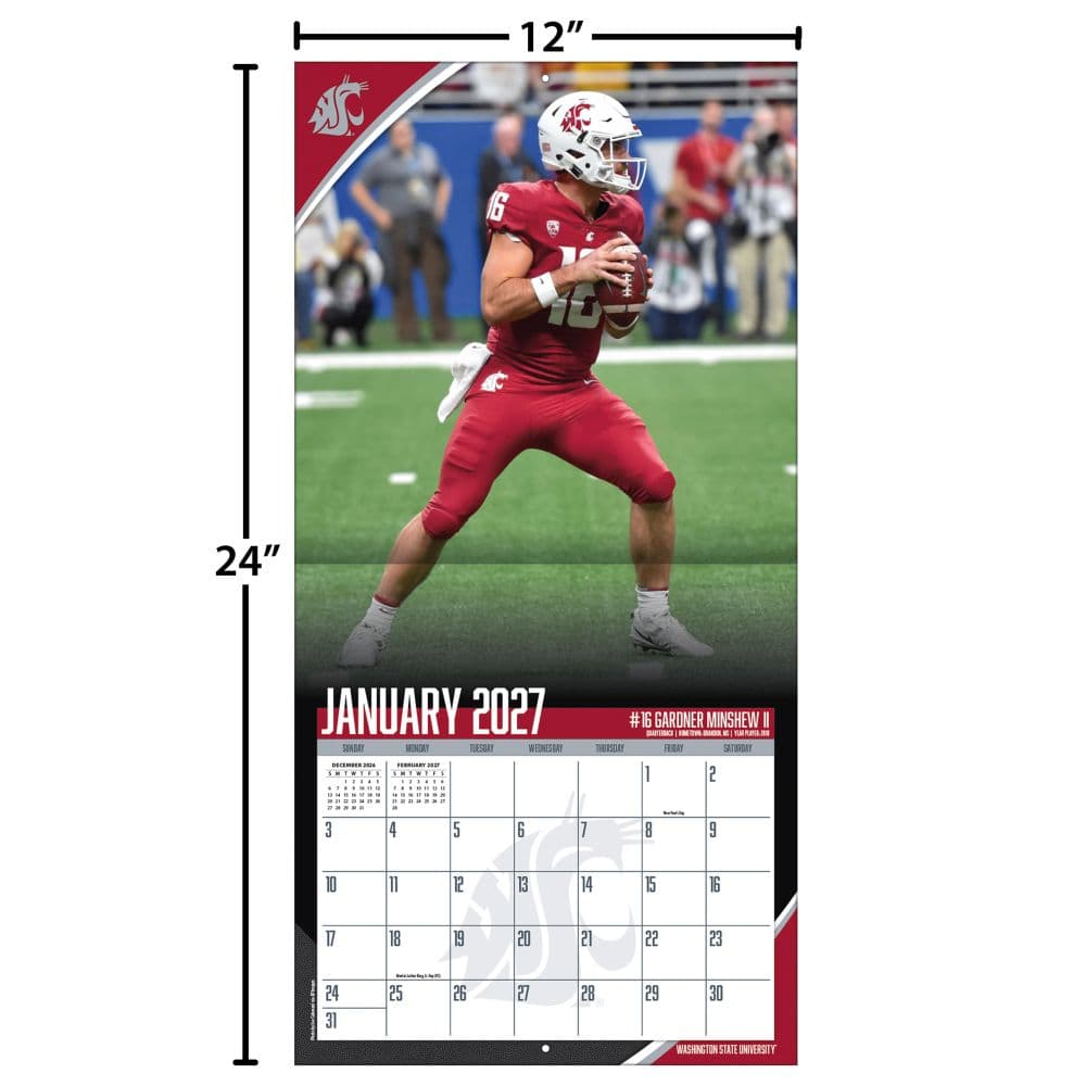 Washington State Cougars 2027 Wall Calendar Fourth Alternate Image