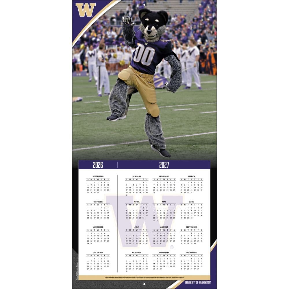 Washington Huskies 2027 Wall Calendar Second Alternate Image