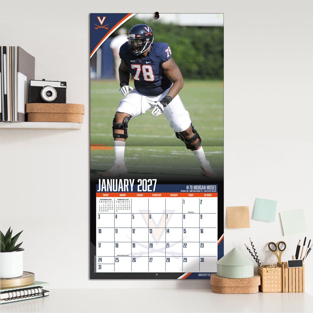 Virginia Cavaliers 2027 Wall Calendar Fifth Alternate Image