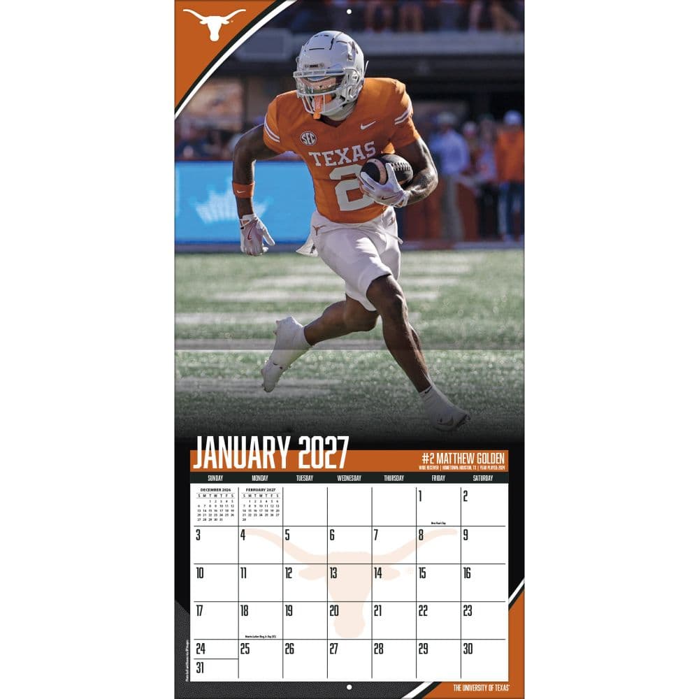 Texas Longhorns 2027 Wall Calendar Third Alternate Image