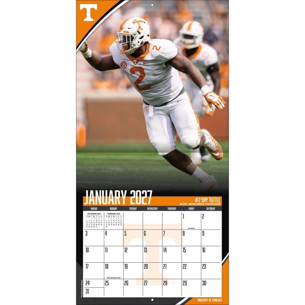 Tennessee Volunteers 2027 Wall Calendar Third Alternate Image