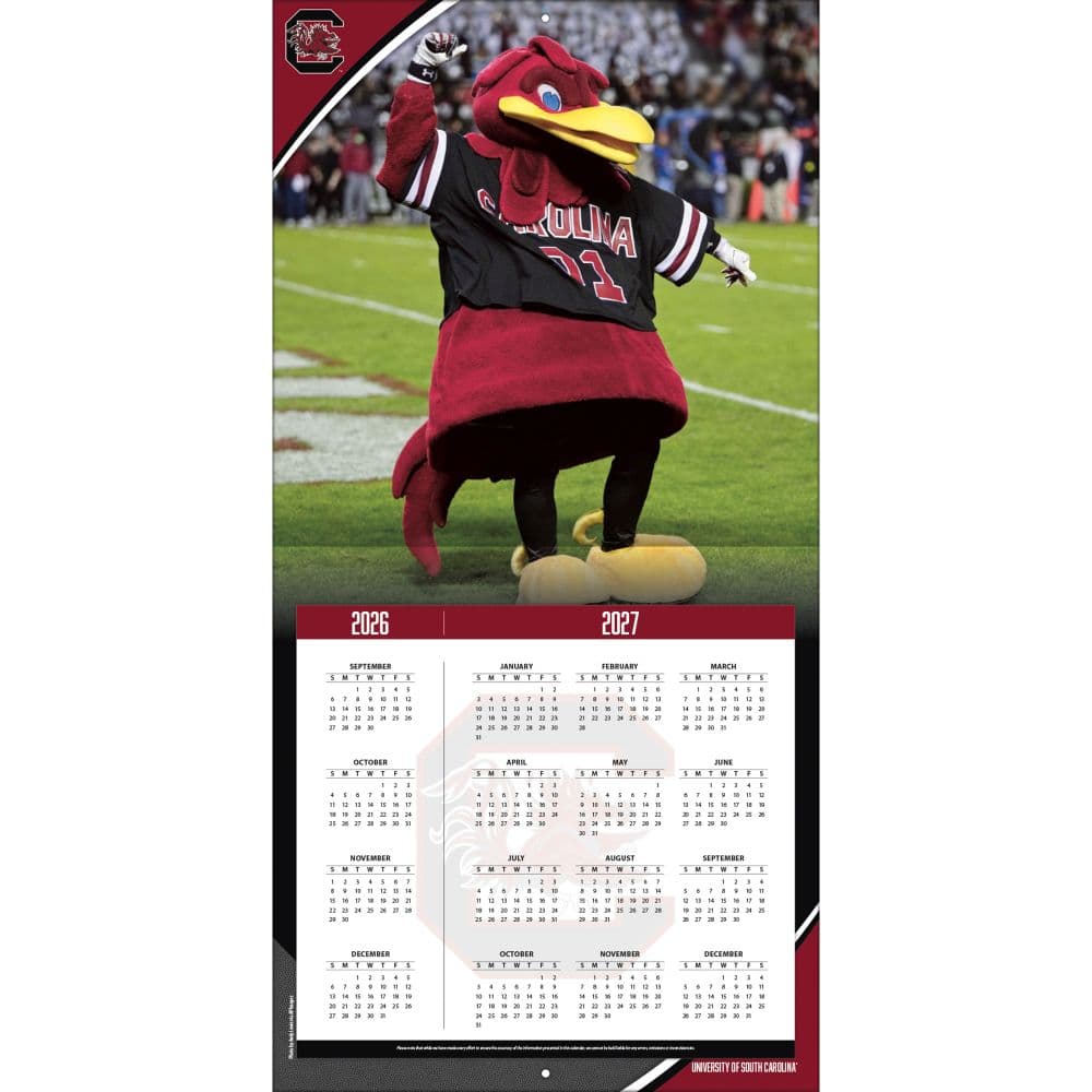 South Carolina Gamecocks 2027 Wall Calendar Second Alternate Image