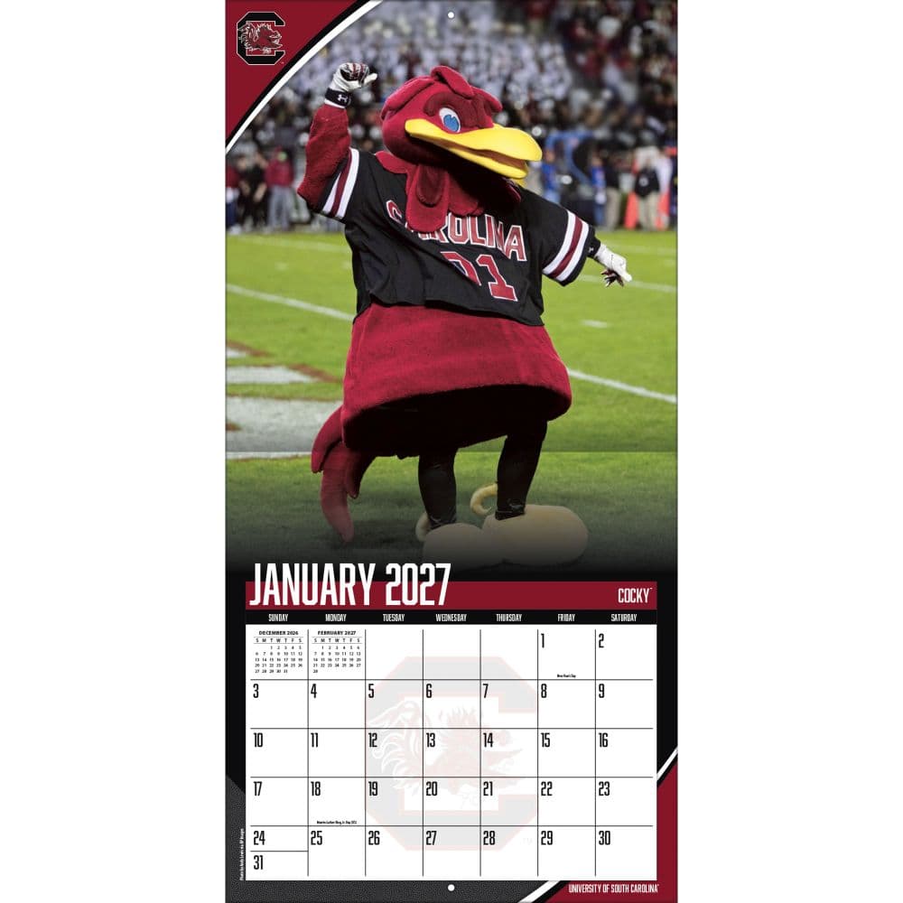 South Carolina Gamecocks 2027 Wall Calendar Third Alternate Image
