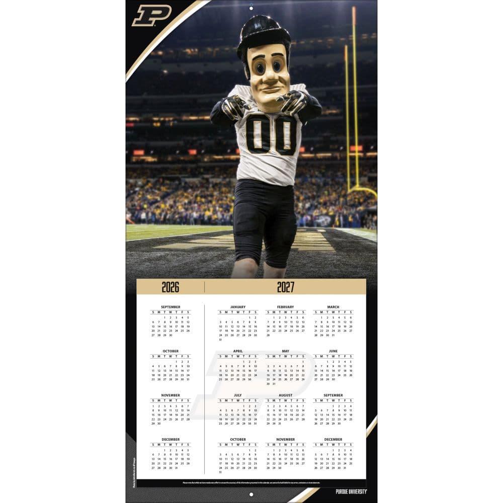 Purdue Boilermakers 2027 Wall Calendar Second Alternate Image