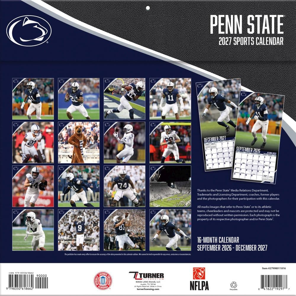 Penn State Nittany Lions 2027 Wall Calendar First Alternate Image