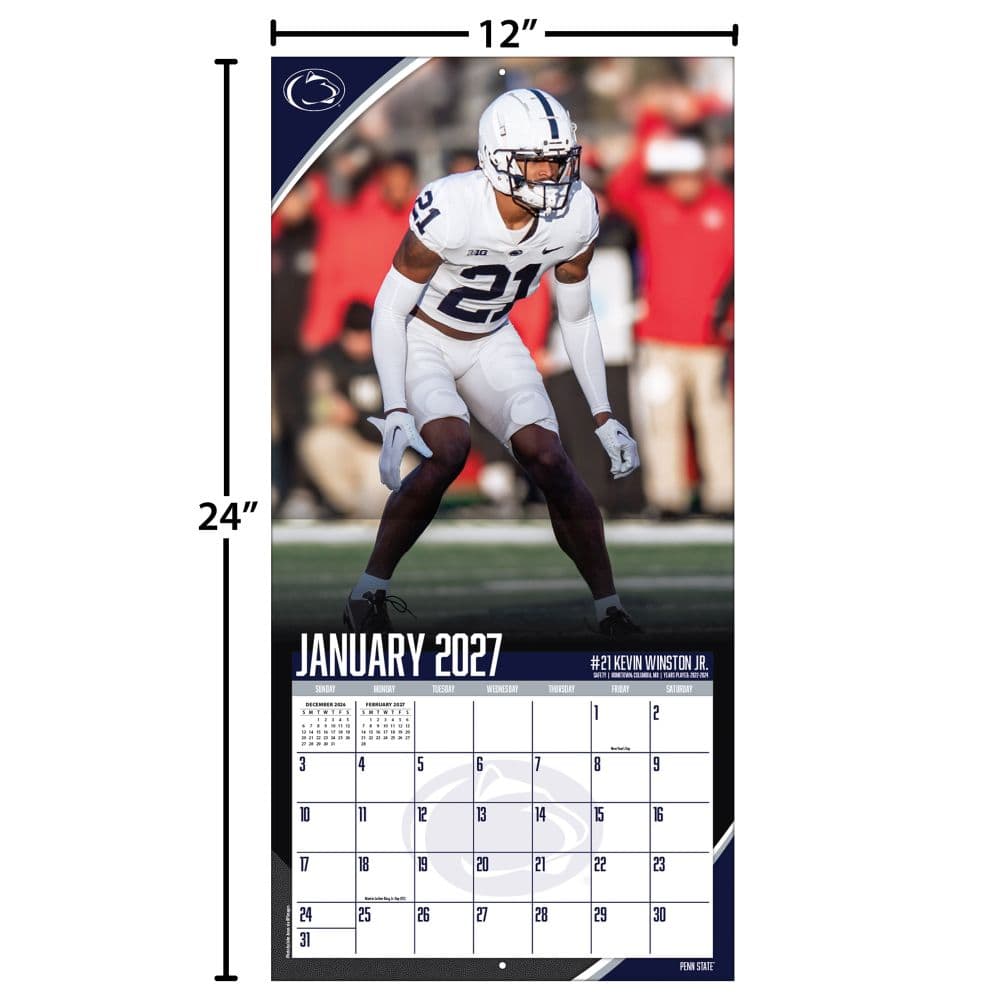 Penn State Nittany Lions 2027 Wall Calendar Fourth Alternate Image