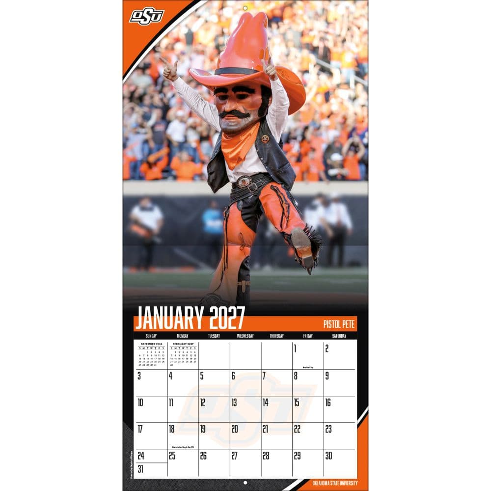 Oklahoma State Cowboys 2027 Wall Calendar Third Alternate Image