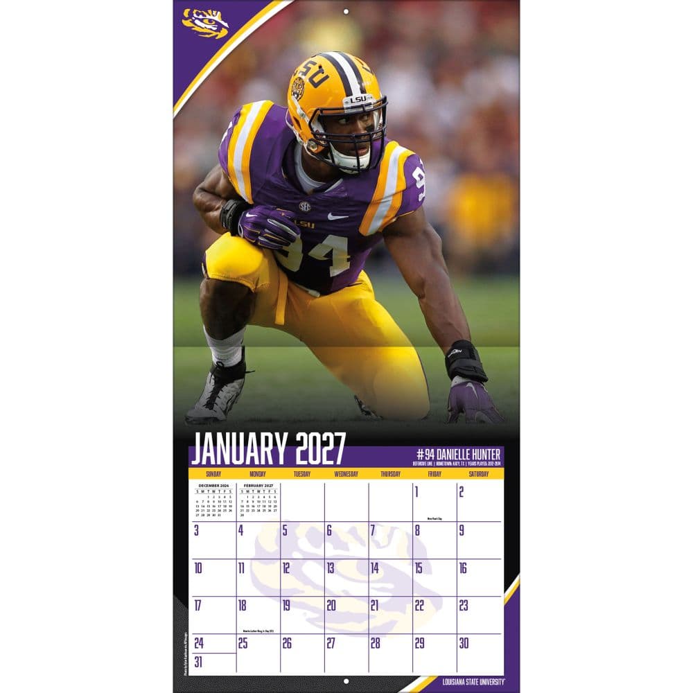 LSU Tigers 2027 Wall Calendar Third Alternate Image