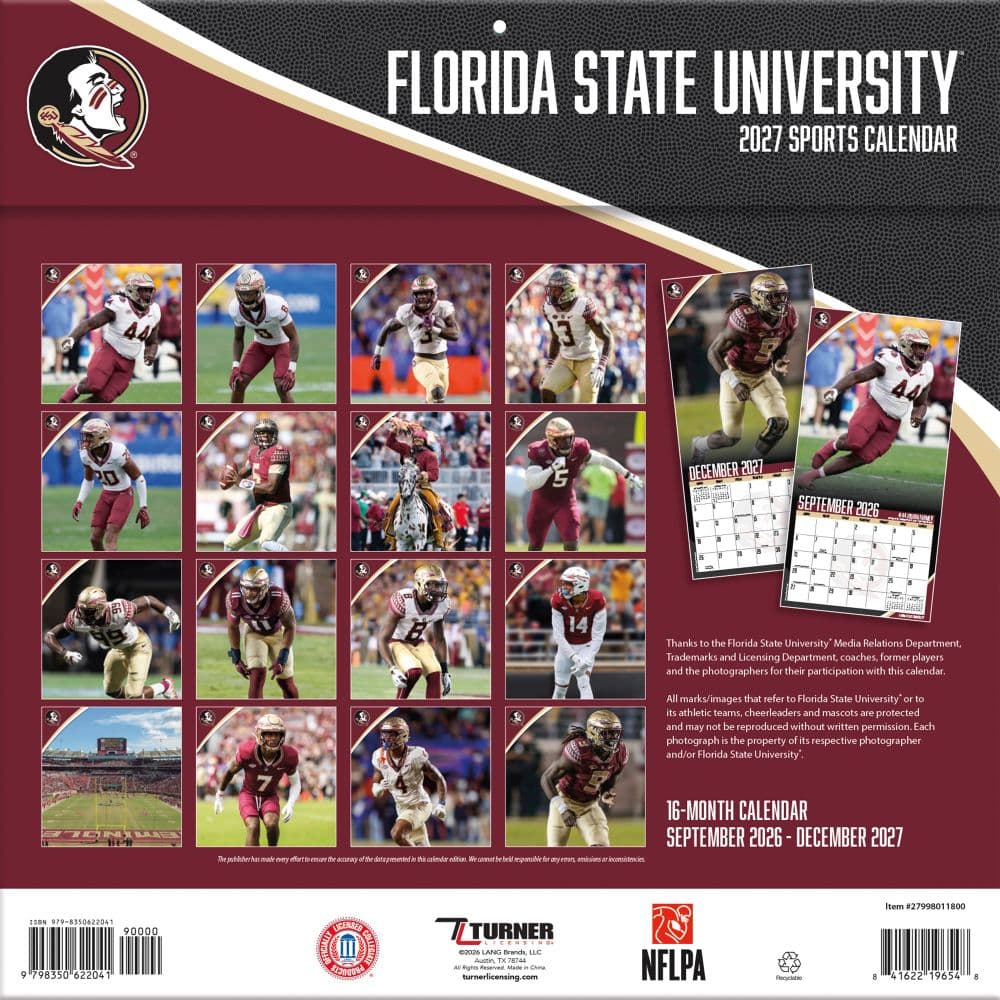 Florida State Seminoles 2027 Wall Calendar First Alternate Image