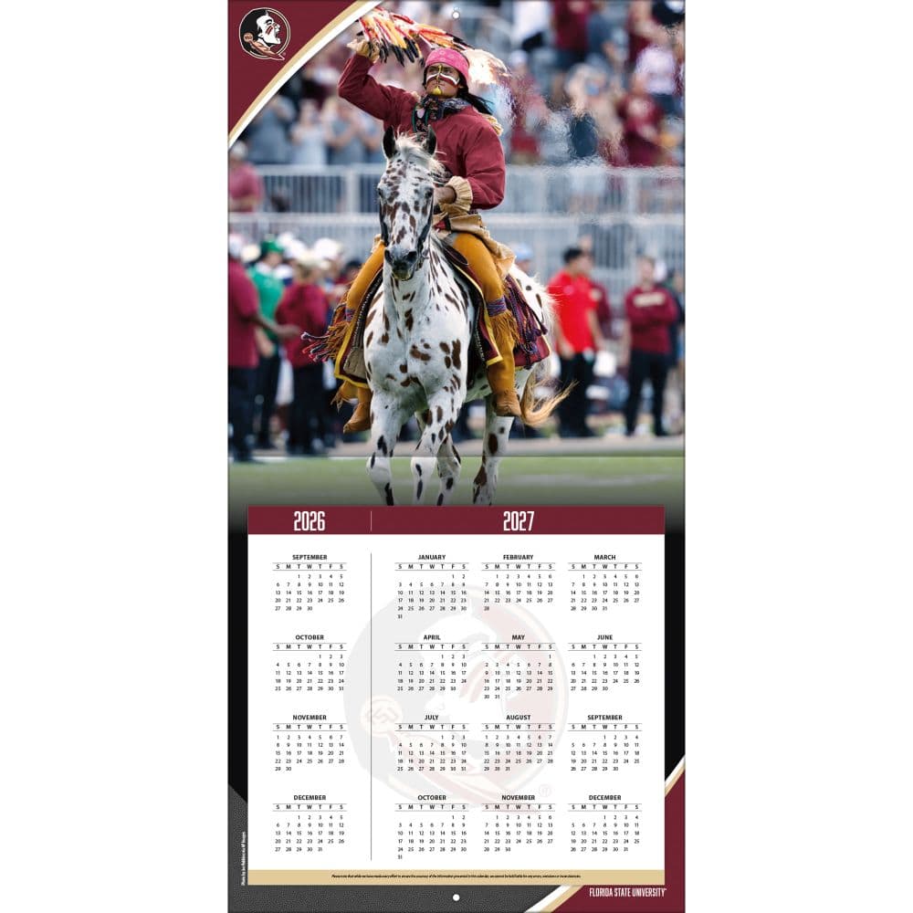 Florida State Seminoles 2027 Wall Calendar Second Alternate Image