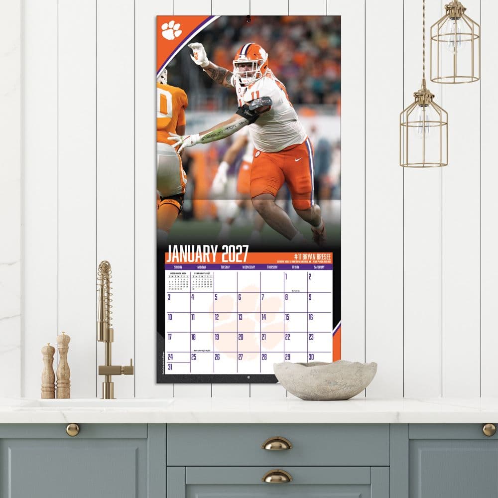 Clemson Tigers 2027 Wall Calendar Fifth Alternate Image