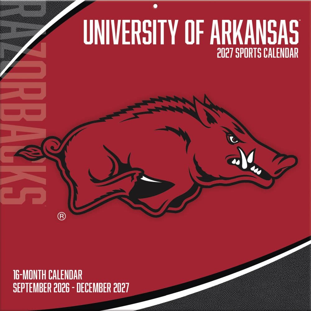 image Arkansas Razorbacks 2027 Wall Calendar Main Product Image