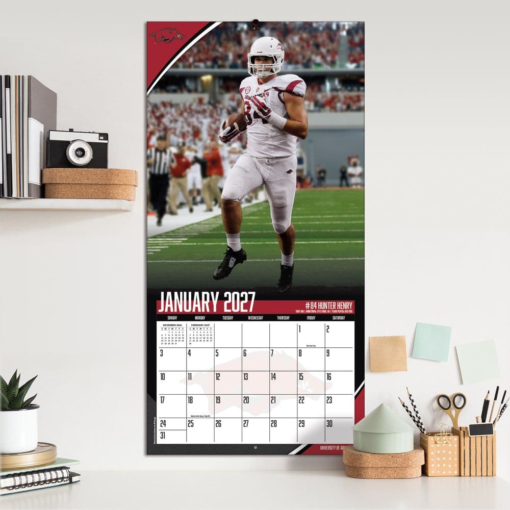 Arkansas Razorbacks 2027 Wall Calendar Fifth Alternate Image