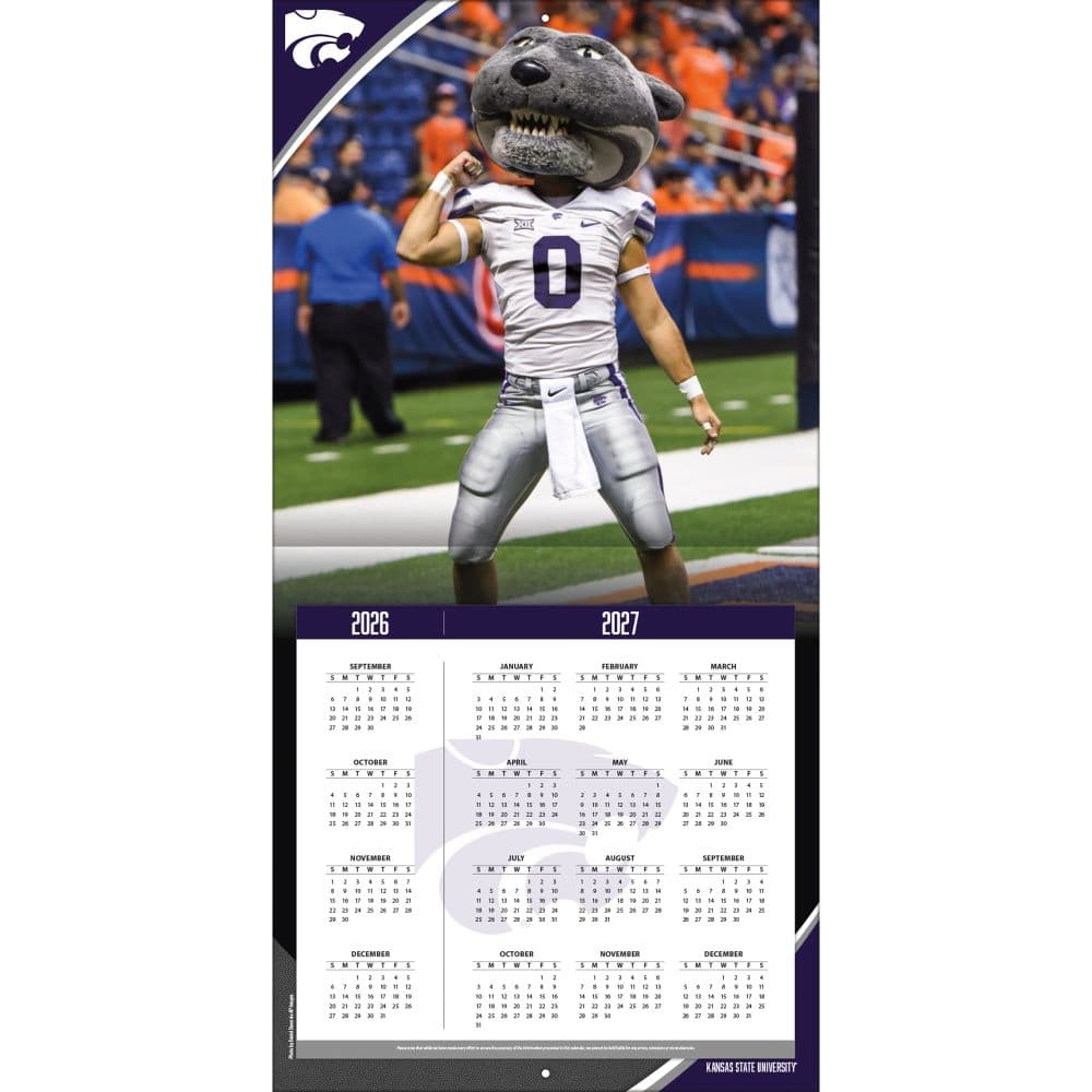Kansas State Wildcats 2027 Wall Calendar Second Alternate Image