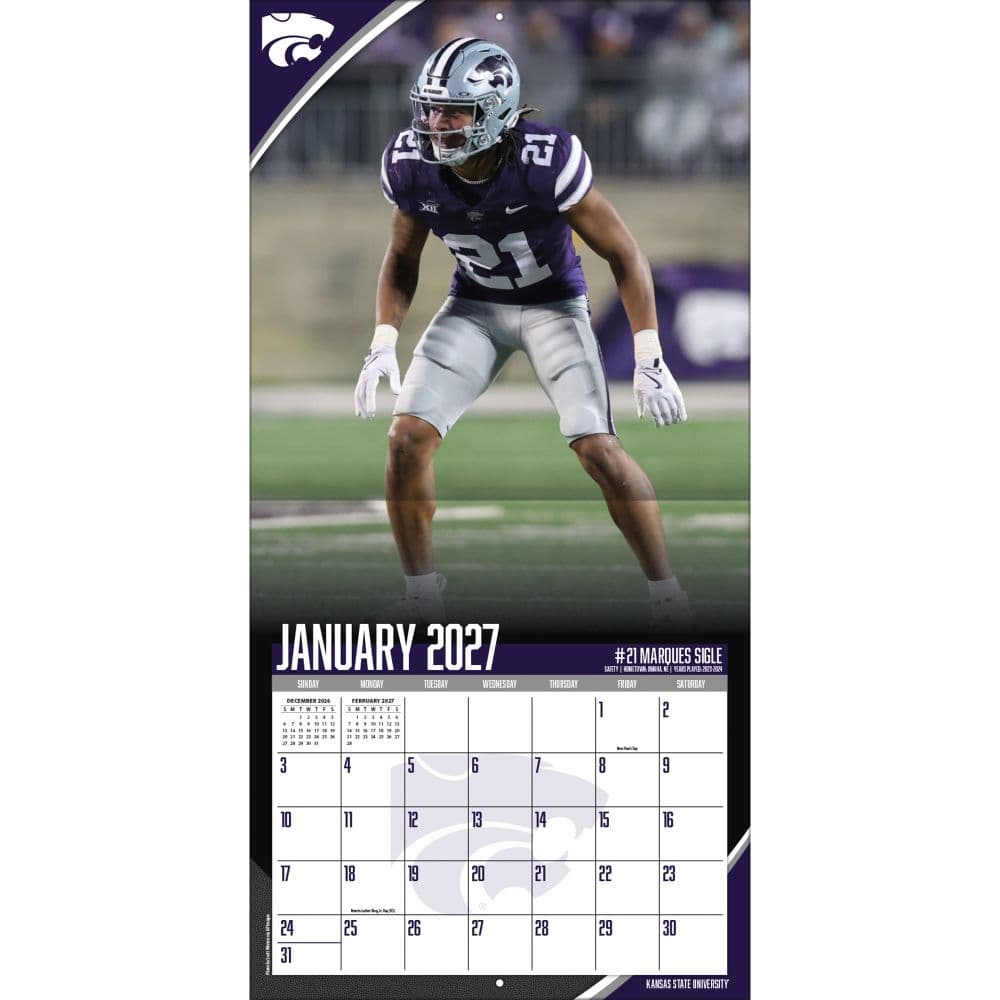 Kansas State Wildcats 2027 Wall Calendar Third Alternate Image