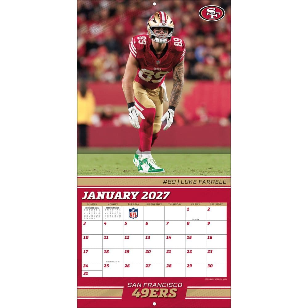 NFL San Francisco 49ers 2027 Mini Wall Calendar Third Alternate Image