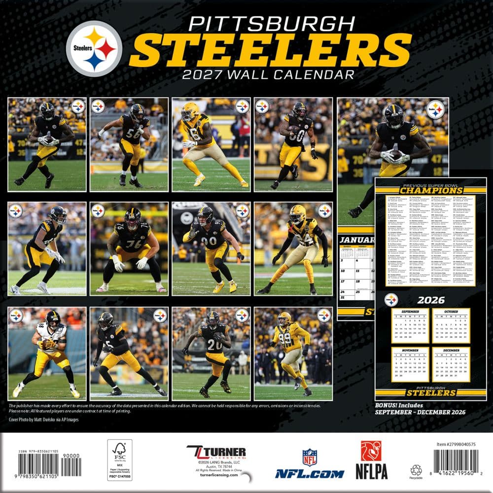 NFL Pittsburgh Steelers 2027 Mini Wall Calendar First Alternate Image