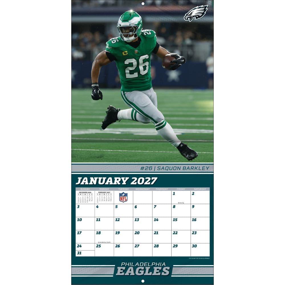 NFL Philadelphia Eagles 2027 Mini Wall Calendar Third Alternate Image