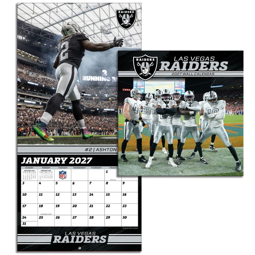 NFL Las Vegas Raiders 2027 Mini Wall Calendar Sixth Alternate Image