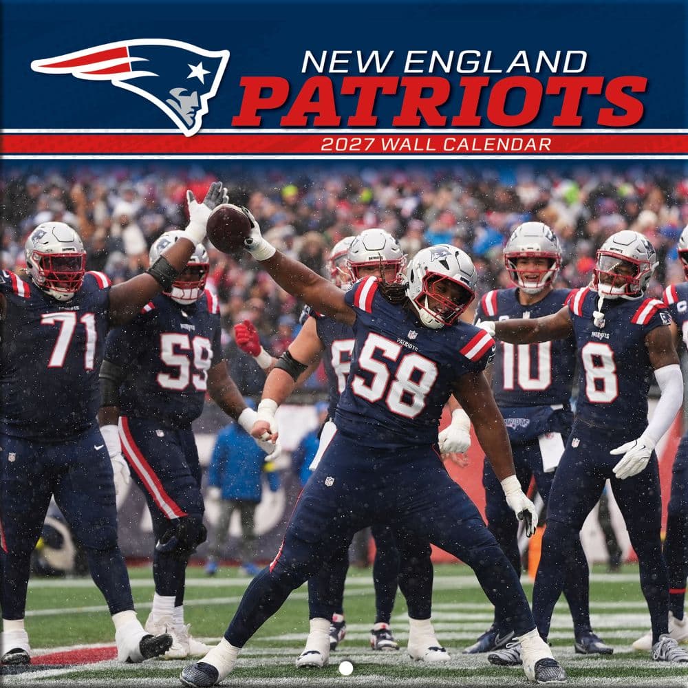 image NFL New England Patriots 2027 Mini Wall Calendar Main Product Image