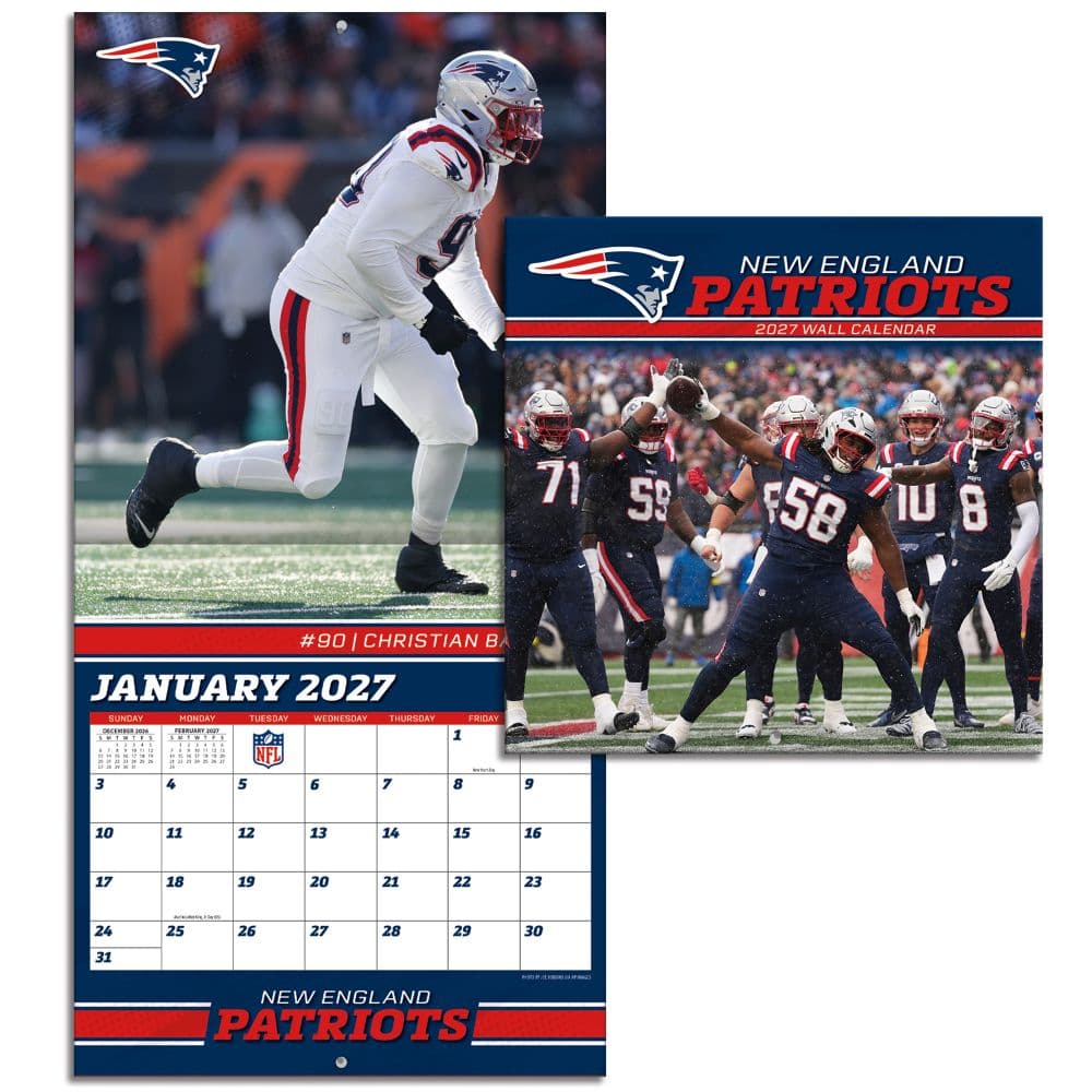 NFL New England Patriots 2027 Mini Wall Calendar Sixth Alternate Image