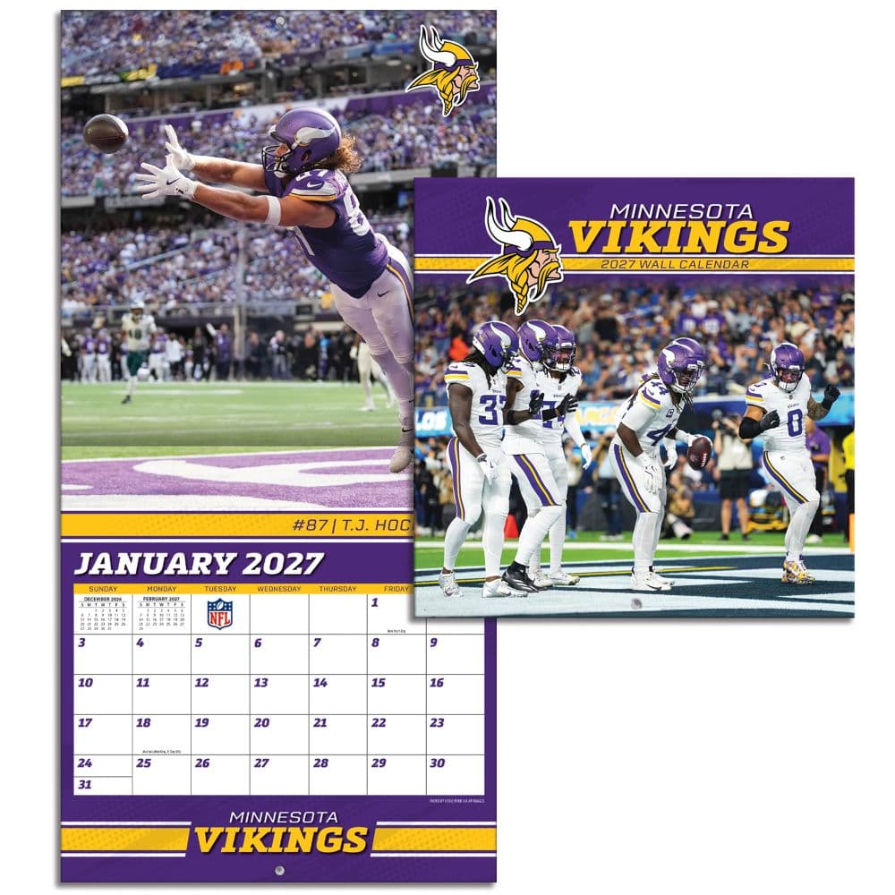 NFL Minnesota Vikings 2027 Mini Wall Calendar Sixth Alternate Image