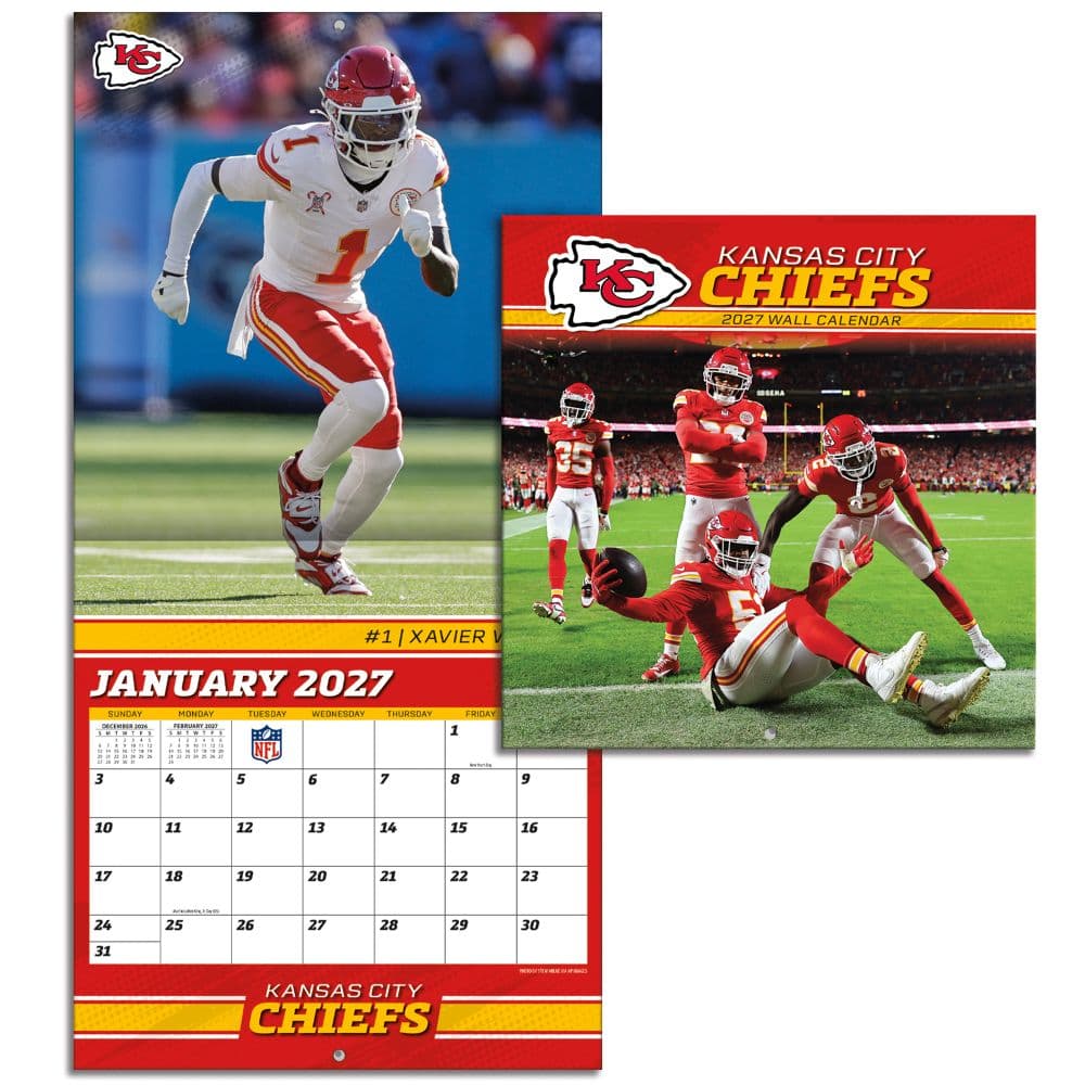 NFL Kansas City Chiefs 2027 Mini Wall Calendar Sixth Alternate Image