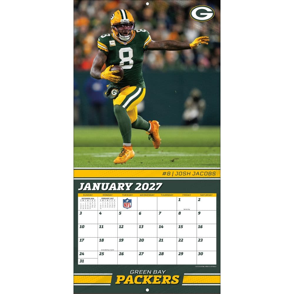 NFL Green Bay Packers 2027 Mini Wall Calendar Third Alternate Image