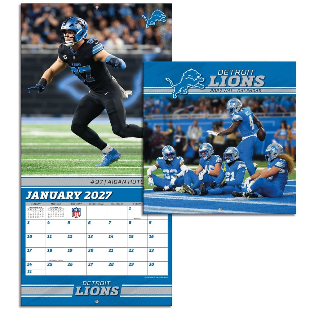 NFL Detroit Lions 2027 Mini Wall Calendar Sixth Alternate Image