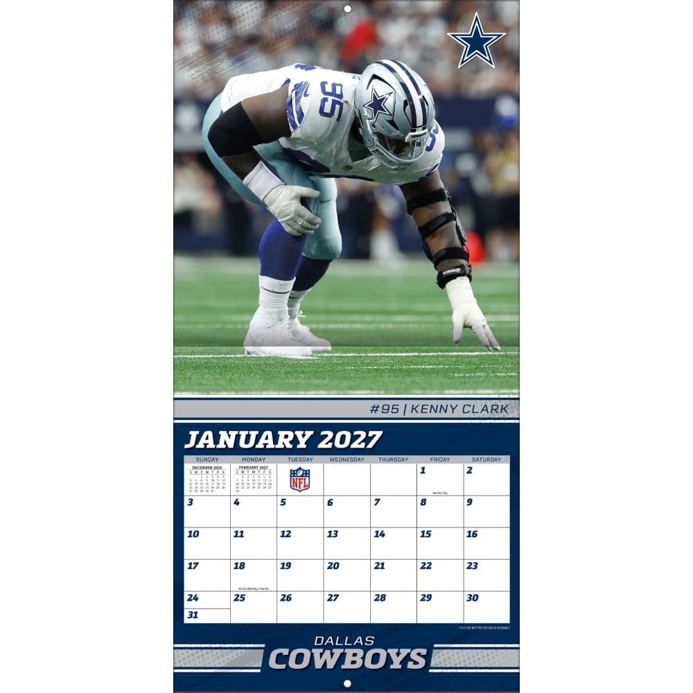 NFL Dallas Cowboys 2027 Mini Wall Calendar Third Alternate Image