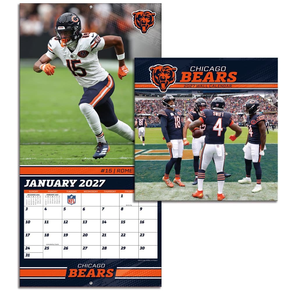 NFL Chicago Bears 2027 Mini Wall Calendar Sixth Alternate Image