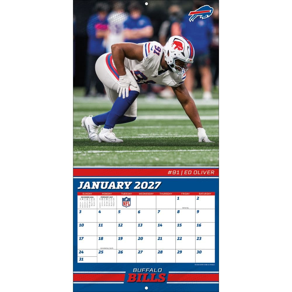 NFL Buffalo Bills 2027 Mini Wall Calendar Third Alternate Image