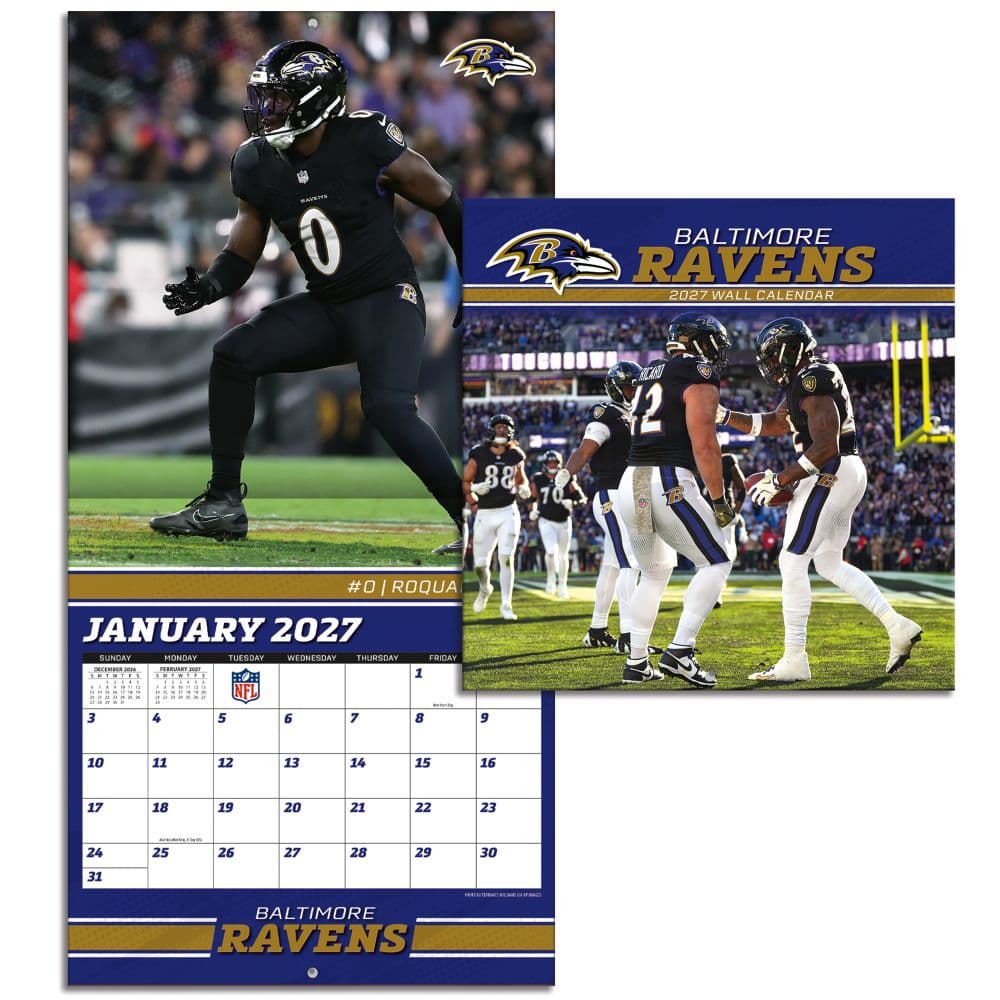 NFL Baltimore Ravens 2027 Mini Wall Calendar Sixth Alternate Image