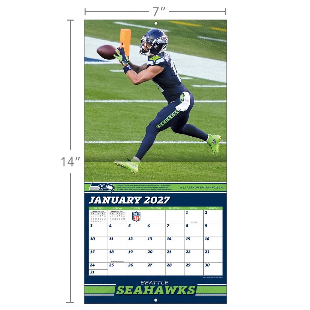 NFL Elite 2027 Mini Wall Calendar Fourth Alternate Image