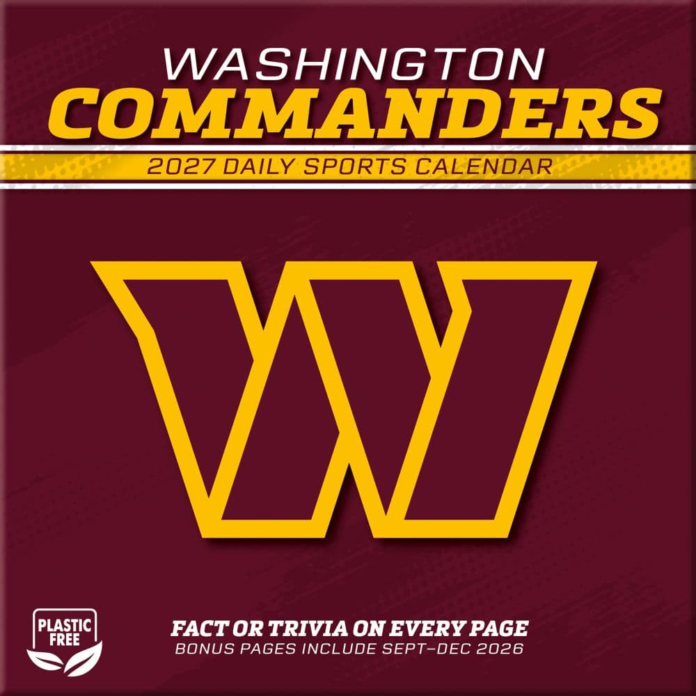 NFL Washington Commanders 2027 Desk Calendar First Alternate Image